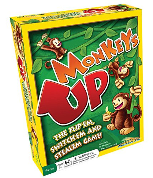Monkeys Up Family Board Game  Kids Learn Strategy, Social Skills and Improve Memory, Math Teacher Created Educational Fun for All Ages, Children or Adults 6 Years and Up