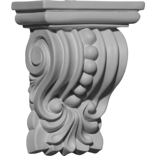 Ekena Millwork COR04X02X05PA 4 3 8_Inch W x 2 1 2_Inch D x 5 5 8_Inch H Palmetto Beaded Corbel