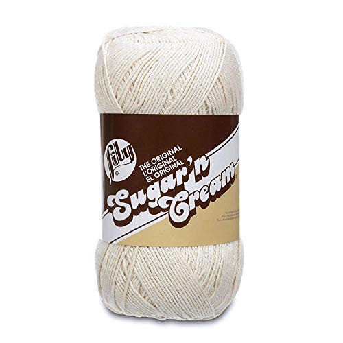 Lily Sugar'n Cream Yarn _ Solids Big Ball_Off White