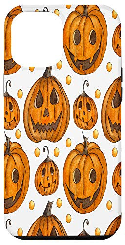 iPhone 12 Pro Max Halloween Case Funny Pumpkins Jack O Lanterns Pattern Gift Case