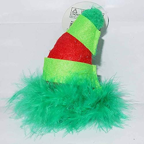 Mini Santa Elf Christmas Hat on Non_Slip Barrette Hair Clip _F_