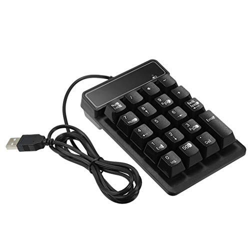 jiulonerst Mini USB Wired Numeric Keypad 19 Keys Digital Number Pad Numpad Keyboard f