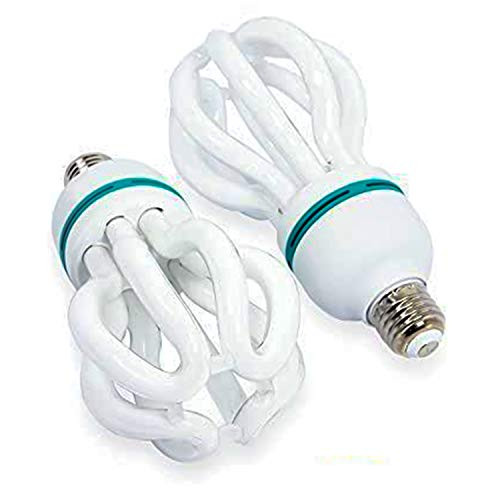 LimoStudio _2_Pack_ 50W Full Spectrum Light Bulb Photography Photo CFL 5500K_ Daylight Balanced Pure White Light_ AGG1707