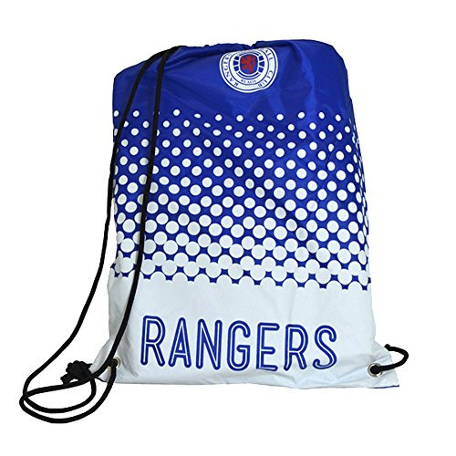 Rangers FC Official Soccer Crest Fade Drawstring Bag _One Size_ _White Blue_