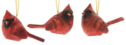 The Bridge Collection Resin Cardinal Ornaments_ Set of 3 Assorted