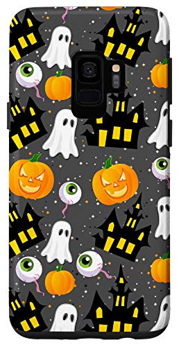 Galaxy S9 Cute Spooky Pumpkin Halloween Jack o Lantern Phone Case