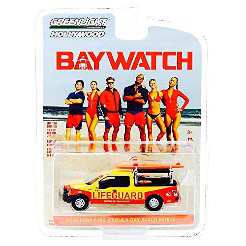 Greenlight Baywatch 2016 Ford F_150 Emerald Bay Beach Patrol Hollywood 1 64 Scale