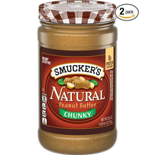 Smucker's Chunky Natural Peanut Butter_ 26 Ounce _ 2 Pack