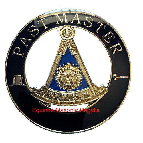 Masonic Past Master Black and G Auto Emblem For Freemason PM