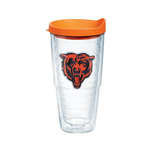Tervis 1039091 NFL Chicago Bears Bear Tumbler with Emblem and Orange Lid 24oz, Clear Tervis 1039091 NFL Chicago Bears Bear Tumbler with Emblem and Orange Lid 24oz, Clear
