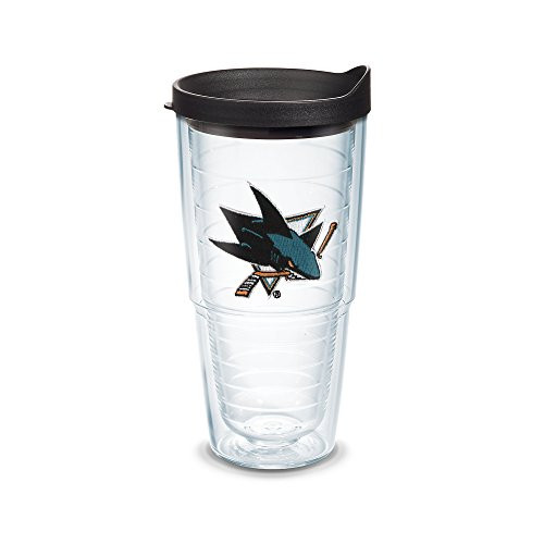 Tervis 1045182 NHL San Jose Sharks Primary Logo Tumbler with Emblem and Black Lid 24oz, Clear Tervis 1045182 NHL San Jose Sharks Primary Logo Tumbler with Emblem and Black Lid 24oz, Clear
