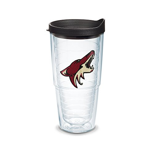 Tervis 1045180 NHL Arizona Coyotes Primary Logo Tumbler with Emblem and Black Lid 24oz, Clear Tervis 1045180 NHL Arizona Coyotes Primary Logo Tumbler with Emblem and Black Lid 24oz, Clear