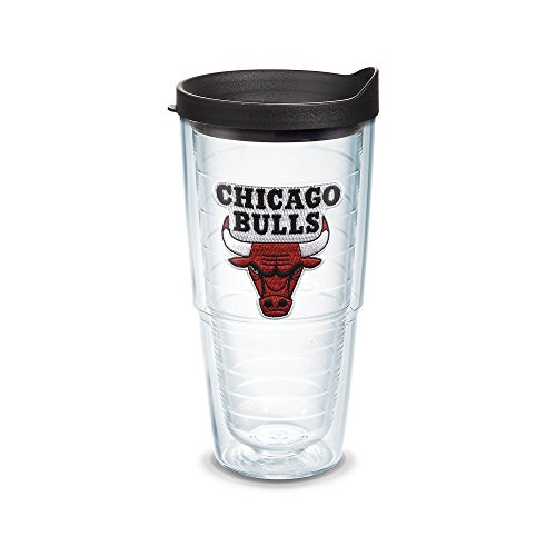 Tervis 1051589 NBA Chicago Bulls Primary Logo Tumbler with Emblem and Black Lid 24oz, Clear Tervis 1051589 NBA Chicago Bulls Primary Logo Tumbler with Emblem and Black Lid 24oz, Clear