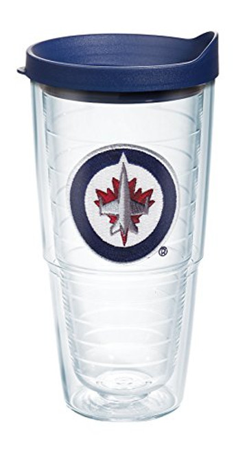 Tervis 1064962 NHL Winnipeg Jets Primary Logo Tumbler with Emblem and Navy Lid 24oz, Clear Tervis 1064962 NHL Winnipeg Jets Primary Logo Tumbler with Emblem and Navy Lid 24oz, Clear