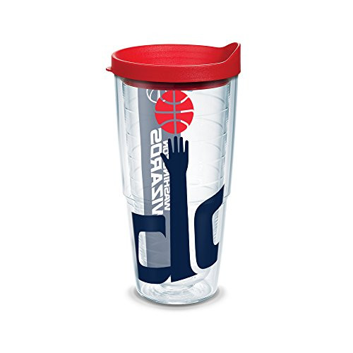 Tervis 1127076 NBA Washington Wizards Colossal Tumbler with Wrap and Red Lid 24oz, Clear Tervis 1127076 NBA Washington Wizards Colossal Tumbler with Wrap and Red Lid 24oz, Clear