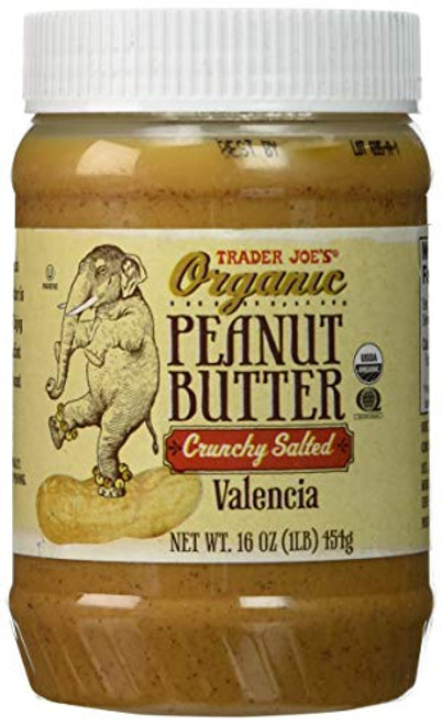 Organic Peanut Butter Crunchy Salted Valencia by Trader Joes _ PACK OF 2