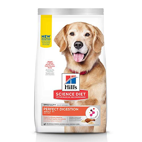 Hill's Science Diet Senior Adult 7 Plus _ Dog Dry Food Perfect Digestion Chicken 3.5 lb Bag