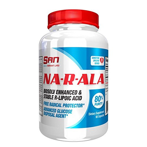 SAN Nutrition NA_R_ALA Glucose Disposal Agent  and  Nutrient Partitioning Biosolv_Enhanced R_Lipoic Acid with High Bioavailability_ 60 Count