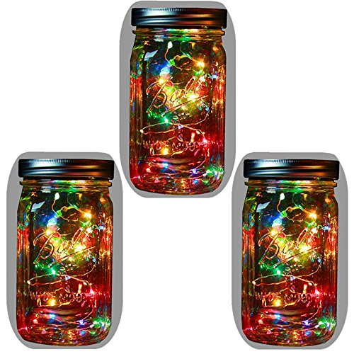 3-Pack Solar Powered Mason Jar Lights (Mason Jar & Handle Included),5 Colors 10 Bulbs Jar Hanging Light,Garden Outdoor Solar Lanterns,Hanging Lantern,Mason Jar Decor Solar Light,Table Light,Patio Path 3-Pack Solar Powered Mason Jar Lights (Mason Jar & Handle Included),5 Colors 10 Bulbs Jar Hanging Light,Garden Outdoor Solar Lanterns,Hanging Lantern,Mason Jar Decor Solar Light,Table Light,Patio Path