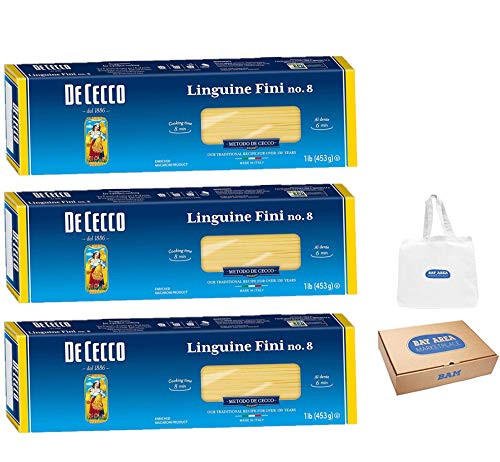 De Cecco Semolina Pasta_ Linguine Fini No.8_ 1 Pound _Pack of 3_ De Cecco Semolina Pasta_ Linguine Fini No.8_ 1 Pound _Pack of 3_
