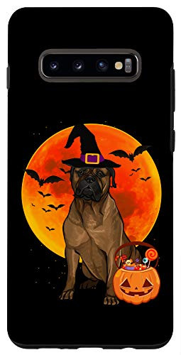 Galaxy S10 Plus  Dog Halloween Bullmastiff Jack O Lantern Pumpkin Case