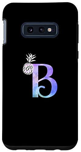 Galaxy S10e Letter B watercolor pineapple monogram_ initial B Case