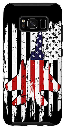 Galaxy S8 USA F_15 Jet Fighter Airplane Patriotic American Flag Case