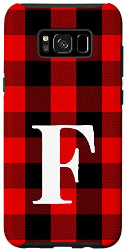 Galaxy S8 Plus  Buffalo Plaid Personalized Monogram Initial Letter  inch F inch  Case