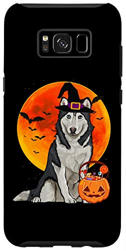 Galaxy S8 Plus  Dog Halloween Siberian Husky Jack O Lantern Pumpkin Case