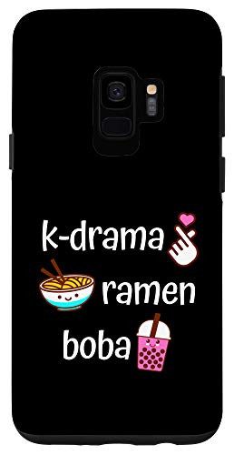 Galaxy S9 Cute Kawaii K_Drama Ramen Boba Bubble Tea Lover Gift Case
