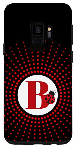 Galaxy S9 Ladybug Monogram Letter B Case