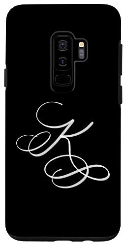 Galaxy S9 Plus  Elegant Single Letter K Capital Monogram Initial Case