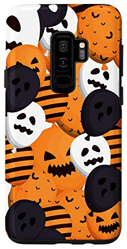 Galaxy S9 Plus  Halloween Pattern Ghosts_ Jack O Lantern Pumpkin balloons Case