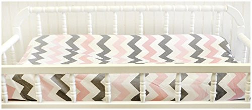 My Baby Sam Chevron Baby in Pink Changing Pad Cover - Pink