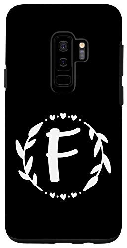 Galaxy S9 Plus  Letter F Monogram Initial Cute Personalized Letter Of Name Case