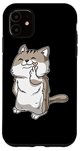 iPhone 11 K_Pop Cat Finger Heart K_Pop Outfit K_Pop Gift KPop Case