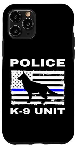 iPhone 11 Pro Police K_9 Unit US American Flag Thin Blue Line K9 Officer Case
