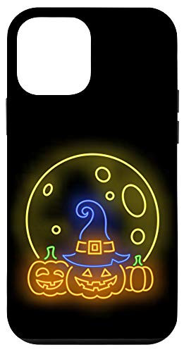 iPhone 12 mini Halloween Spooky Jack O'Lantern Pumpkin_ Witch Hat Full Moon Case