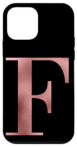iPhone 12 mini Monogram For First Name Initial F Rose Case