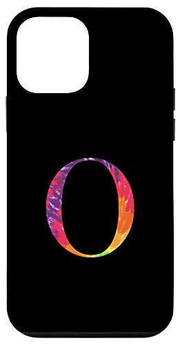 iPhone 12 mini Tie Dye Pattern Monogram Letter O Name Initial Case