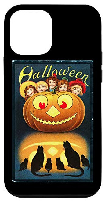 iPhone 12 mini Vintage Halloween Witch Cat Jack_O_Lantern Gift Case iPhone 12 mini Vintage Halloween Witch Cat Jack_O_Lantern Gift Case