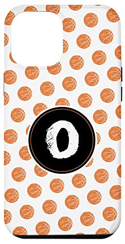 iPhone 12 Pro Max Cute Girls Basketball Monogram Letter O Initial Dots White Case