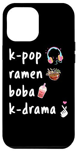 iPhone 12 Pro Max Cute Kawaii K_Pop Ramen Boba Bubble Tea K_Drama Lover Case