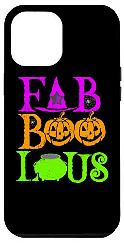 iPhone 12 Pro Max Fab Boo Lous Fabulous Halloween Jack o Lantern Witches Hat Case
