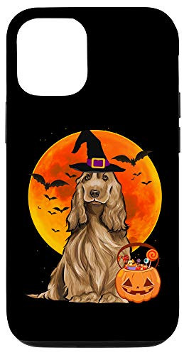 iPhone 12 12 Pro Dog Halloween English Cocker Spaniel Jack O Lantern Pumpkin Case