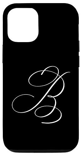 iPhone 12 12 Pro Elegant Single Letter B Capital Monogram Initial Case