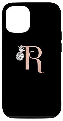 iPhone 12 12 Pro Letter B rose pink monogram phone case pineapple_ initial B Case