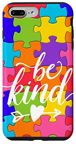 iPhone 7 Plus 8 Plus Autism Awareness Month Colorful Puzzle Be Kind Case
