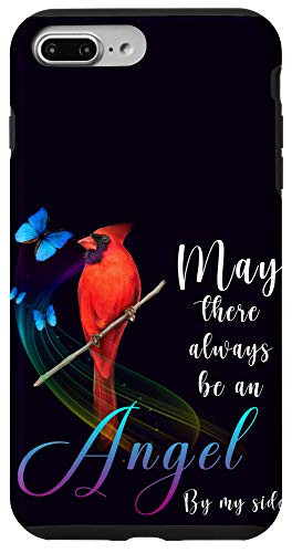 iPhone 7 Plus 8 Plus Cardinal Red Bird May there always be an Angel by my side Case