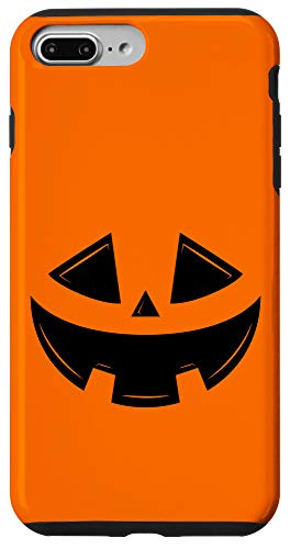 iPhone 7 Plus 8 Plus Halloween Spooky Jack O'Lantern Pumpkin Face Orange Case